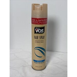 Vintage Alberto VO5 Hair Spray Super Crystal Clear 14 Hr Hold 8.5 oz  Silver
